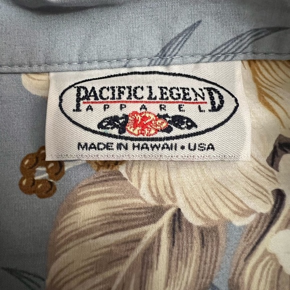 Pacific Legend Apparel Men’s Hawaiian button down shirt Size 3XL hibiscus - Picture 6 of 8